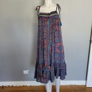 Karma Highway Paisley Print Embroidered Dress, VGUC, One Size